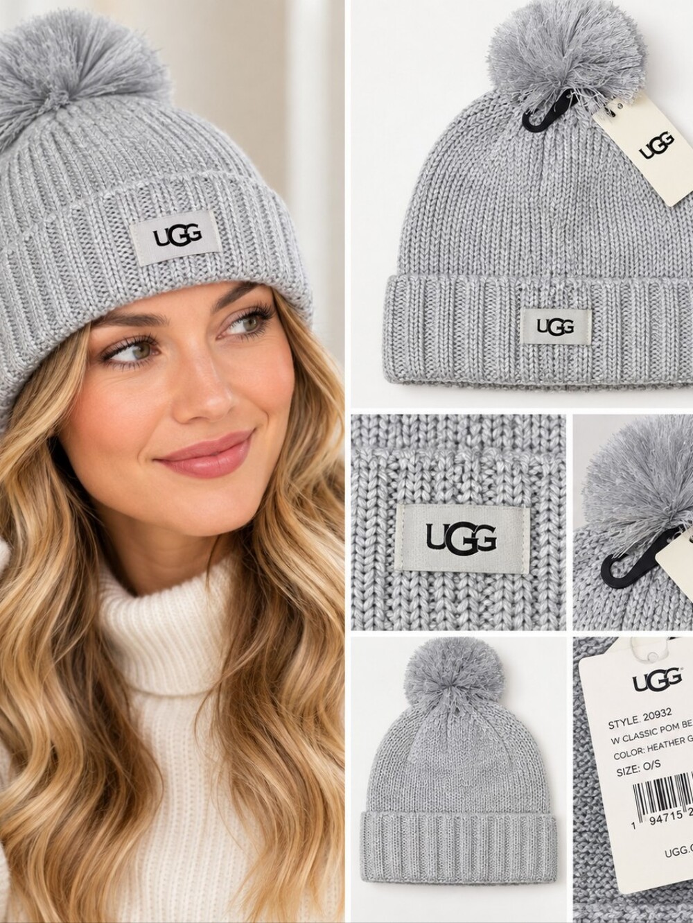 UGG Cuff Hat with Pom